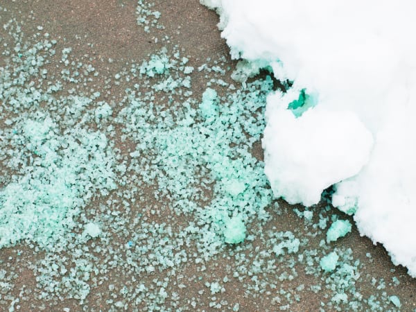 Snow on soil